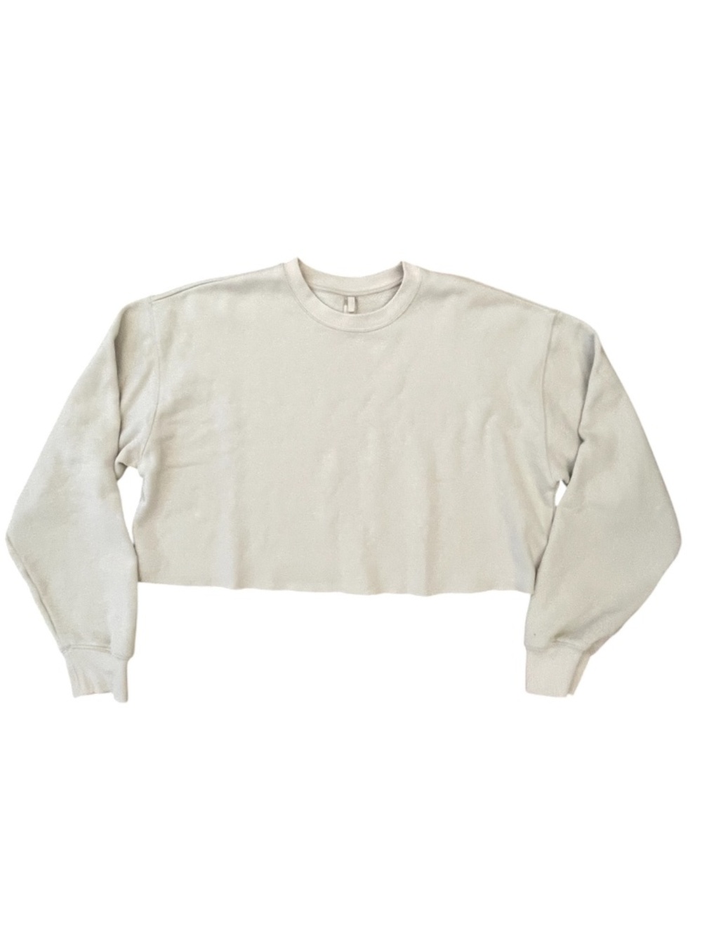 Skims Cotton Fleece Cropped Sweatshirt - Picture 3 of 8
